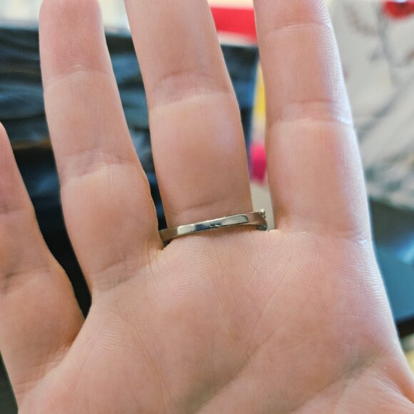 3/$15 Sterling silver ring with square orange gemstone - Picture 6 of 6